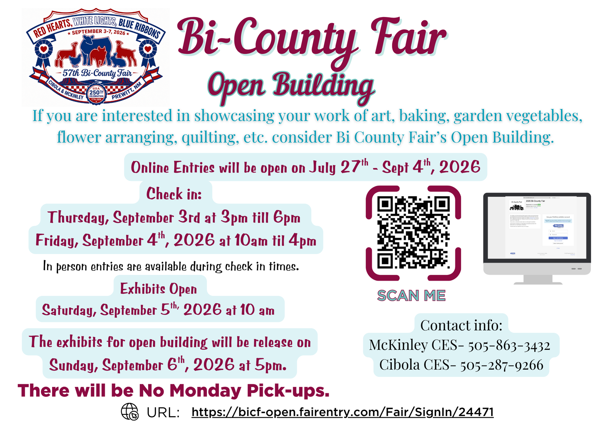 Open Building Flyer McKinley County Fair 2026