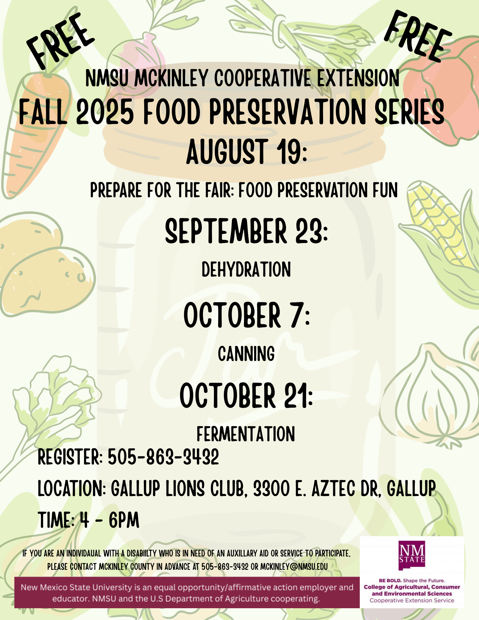 Food Preservation Flyer