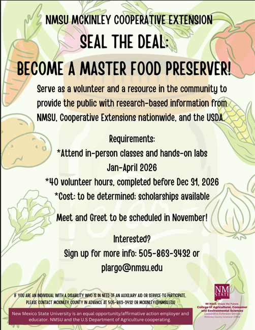 Master Food Preserver Flyer